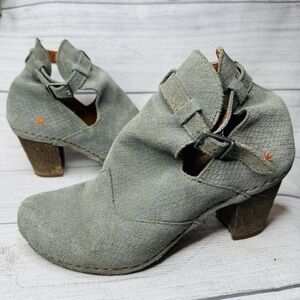 ART Company Bye Bye Suela Blue‎ Gray Suede Ankle Boots Size 37